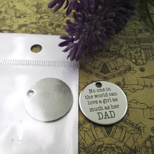 20pcs--"No one in the world can love a girl as much asher"stainless steel charms more style for choosing DIY Charms pendants for