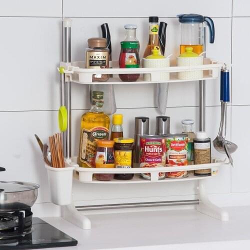 Spice Herb Rack Holder Kitchen Cupboard Jar Shelf Bathroom Countertop Organiser Rack Stand DQ0936-3