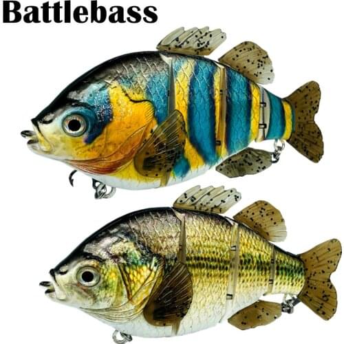 BATTLEBASS 63g 13cm Bass Fishing Lure 4 Segmented Jointed Swimbait Sinking Lure for Fishing Trout Pike Perch Walleye Muskie Shad