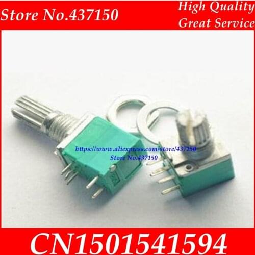 RV097NS single linked potentiometer B with switch sealing potentiometer handle 15mm 5K 10K 20K 50K 100K 500K