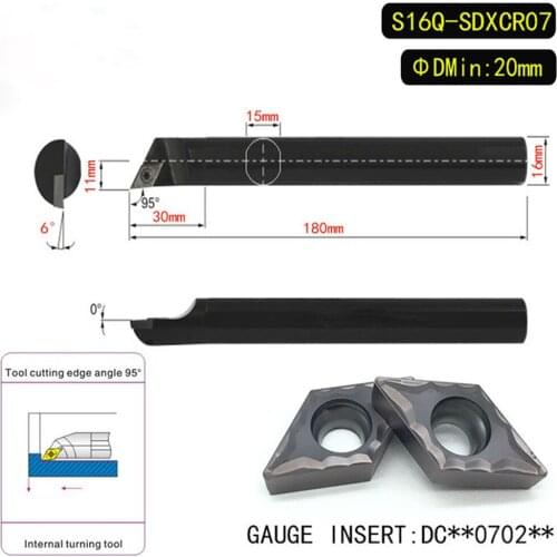 S16Q-SDXCR07 Internal Turning Tool Holder for dcmt 070204 95 Degrees High Quality Boring Bar Lathe Machine