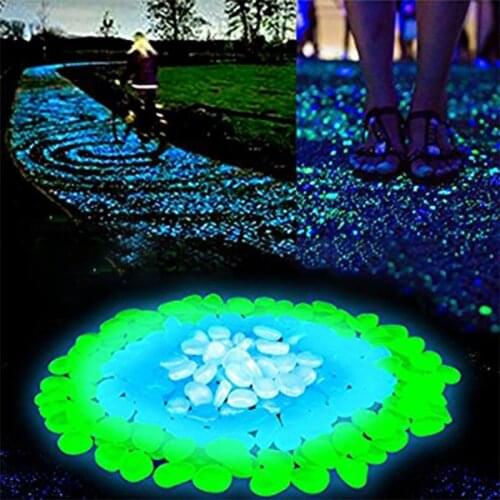 A Lot of Luminous Stones Glow in the Dark Fluorescent Pebbles Glow Stones Rocks for Fish Aquarium Home Garden Yard Decor