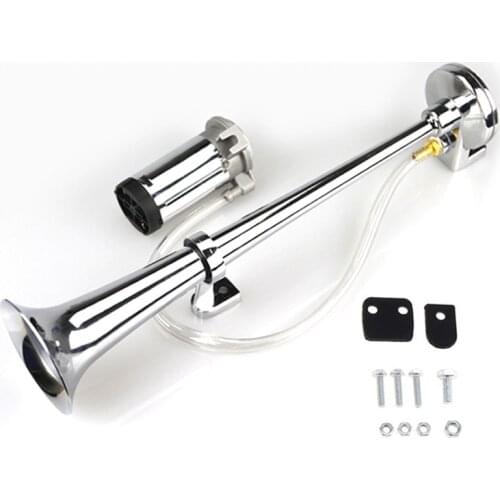 Universal 17inch 150DB Loud Car Air Horn 12V/24V 180 Hertz Single Trumpet Compressor Bocina For Trucks Cars Automobiles