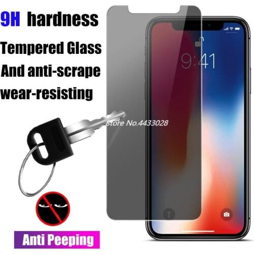 9H 2.5D Privacy Tempered Glass Screen Protector For iPhone X XS MAX XR 8 5 5S SE 4 6 6S 7 8 Plus Anti-Peeping Tempered Glass