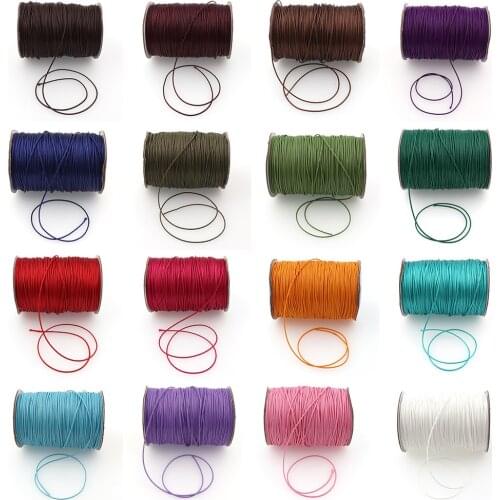 10m/lot 1mm Waxed Thread Polyester Cord String Strap Macrame DIY Bead Fitting Bracelet cord Decorative Accessory Jewelry Making
