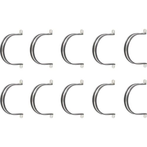 10Pack Clamp,Stainless Steel Cable Clamp,Pipe Clamp,Tube Clamp,Metal Clamp,Rubber Cushioned Insulated Clamp,Tube Holder for Tube