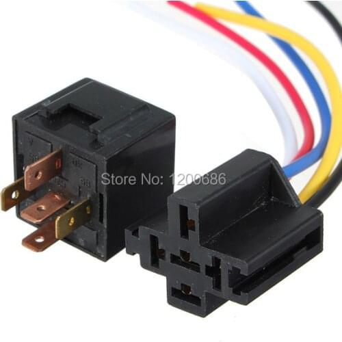 12V 30/40 A Amp 5 Pin 5P Automotive Harness Car Auto Relay Socket 5 Wire