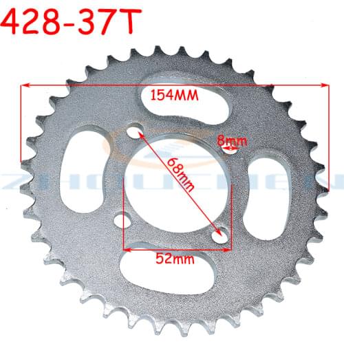 428 -37T motorcycle chain sprocket rear rear sprocket gear suitable for 110cc 125cc 140cc dirt bike