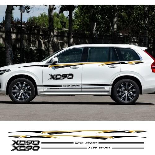 6pcs For Volvo XC40 XC60 XC90 Car Side Stripe Stickers Personalized Auto Sport Styling Decals Decoration Tuning Car Accessories