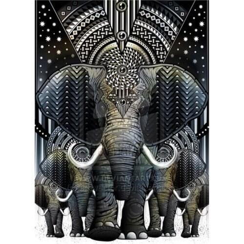 DIY Diamond Painting "Elephants pattern" Full Diamond Embroidery Cross Stitch Rhinestone Mosaic Painting Elephants