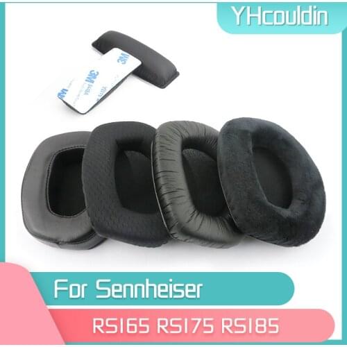YHcouldin Ear Pads for Sennheiser RS175 Headphones RS 165 175 185 195 Velour Earpads Replacement Leatherette Head Cushions