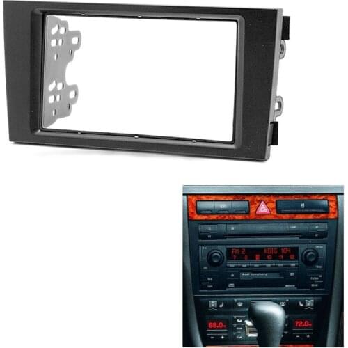 Car 2DIN Radio DVD Face Frame Fascia Dash Panel Kit for A6(4B) Allroad 178X102mm