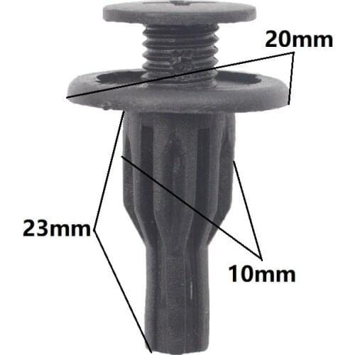 KALILI Auto Bumper 10mm Hole Plastic Expansion Rivet Fastener Retainer Clip For Toyota
