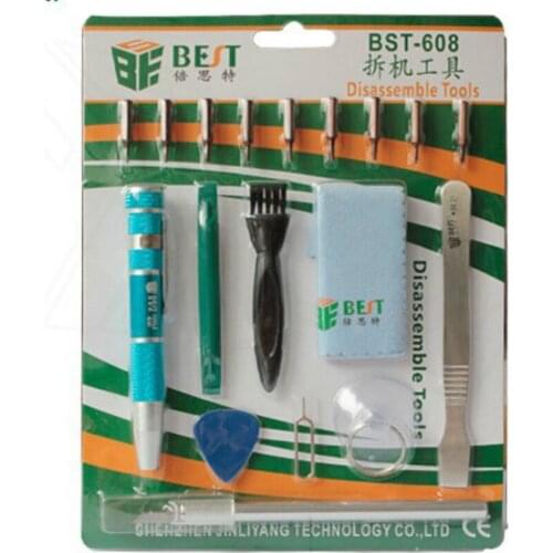 BST-608 18 in 1 crowbar Suction cup Carving Knife Opening Screwdriver Set Assemble Dissemble Tool Kit for Mobile Phone Repairing