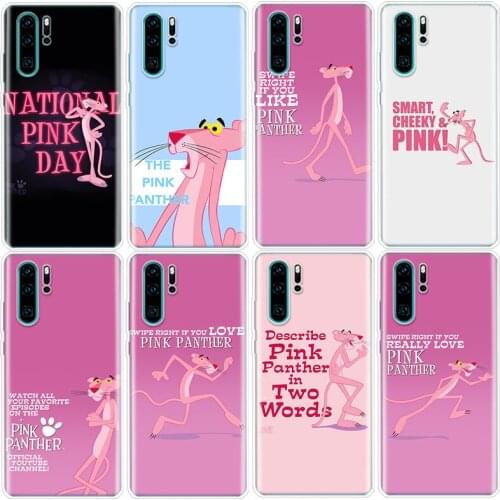Lovely Pink Panther Phone Case For Huawei Honor 9 10 20 8A Y9S Lite Pro V20 V30 Y5 Y6 Y7 Y9 2019 7A 7X 8A 8X 8S 9X 10i20i Coque