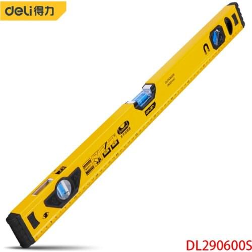 Deli DL290600S Window-Viewing Level Ruler Length: 600mm Three In One Measurement Measuring Tools Strong Bottom Magnetic