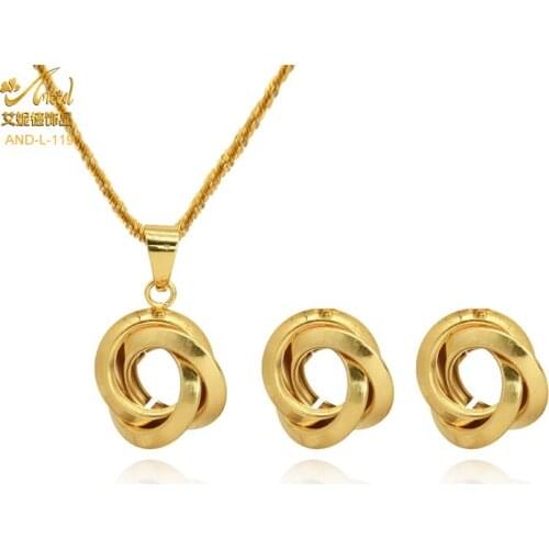 France Gold Color Necklace Earrings Jewelry Sets For Women Bridal Party Arab Vintage Jewelery Set African Indian Wedding Gifts