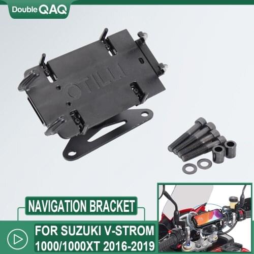Motorcycle Navigation Bracket GPS Plate Bracket Phone For Suzuki V-Strom 1000/1050 XT 1000XT 16-19