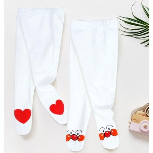 Summer Infant Clothing Baby Boy Girls Cotton Pants Newborn Leggings White Spring Kids Cartoon Thin Slim Toddler Footies Trousers