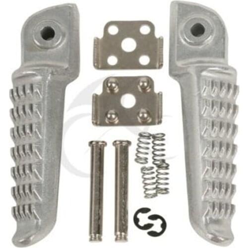 Left+Right Footrest Foot Pegs Rear For Kawasaki Ninja ZX6R ZX10R ER6F ER6N 650R 2008-2013 Aluminum Silver Matt Black Motorcycle