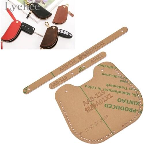 Lychee Life Car Keyring Acrylic Template Keychain Pattern Handmade DIY Leather Crafts Template Mould