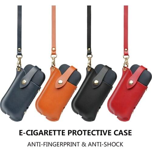 Soft Pu leather bag for Electronic cigarette Black Indigo Orange Red pure color top hand feeling beautiful business decent gift