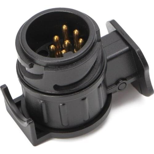 New 1 Pc Auto Car Waterproof 13 To 7 Pin Plug Trailer Caravan Electric Adapter Socket Connector High Quality