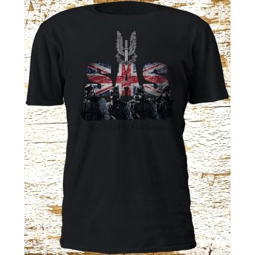New SPECIAL AIR FORCE BRITISH SAS Military Army Airbone Black T-Shirt S-3XL