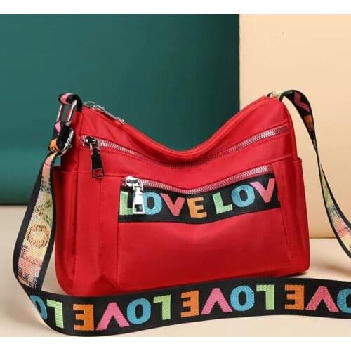 Casual Oxford Shoulder Bag Women Multi-layer Crossbody Bag Large-capacity Messenger Bag Fashion Letter Handbag Shopping Pouch