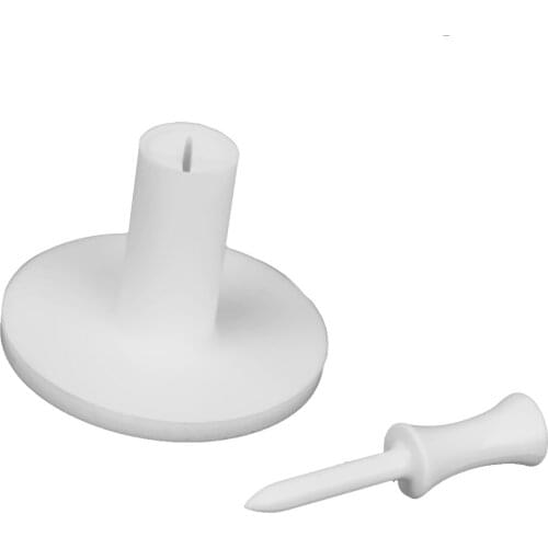 Durable White Rubber Golf TEE Holder for Golf Driving Range TeesTraining Practice Tee Mat Hole Holder Beginner Trainer Practice