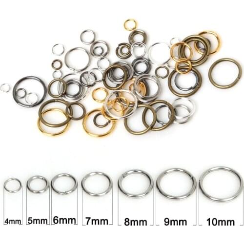 3 4 5 6 7 8 10 mm Gold Silver Color Open Jump Rings Split Rings Connectors For DIY Jewelry Making Bracelet Findings
