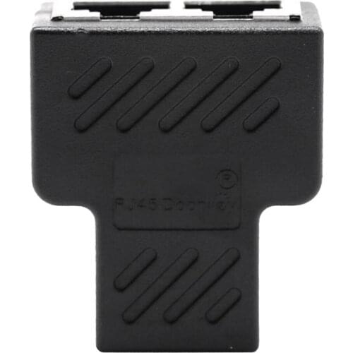 RJ45 Splitter Adapter Socket 1 To 2 Dual Female Port Cat 5 / Cat 6 LAN Network