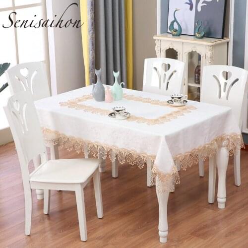 Senisaihon Lace Tablecloths On The Table