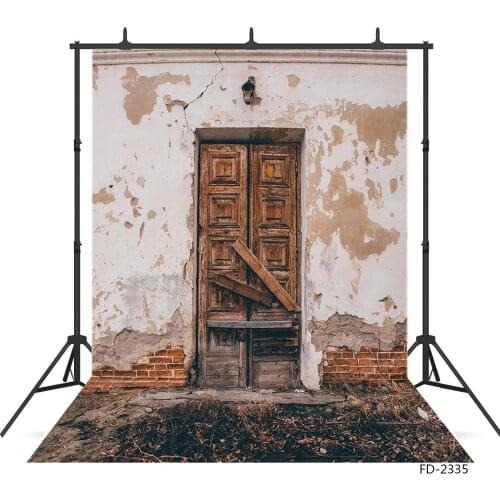 Old concrete walls, old wooden doors, old houses, photography background photography background