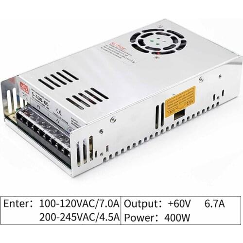 Led Power Supply 60V 6A Switching Power Supply Lighting Transformer Adapter Power Source