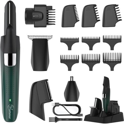 HATTEKER hair trimmer Cordless Mens Beard Trimmer Waterproof Hair Cutting Kit Mens Grooming Kit Body Nose Trimmer