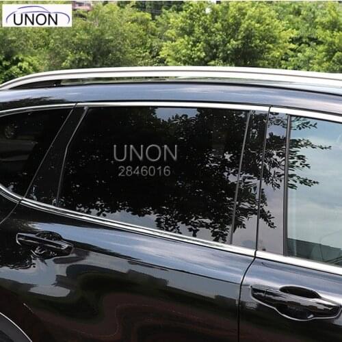 Unon Mirror Reflection Panel B+C Column Decorative Sticker For Honda Crv Cr-v 2013 2015
