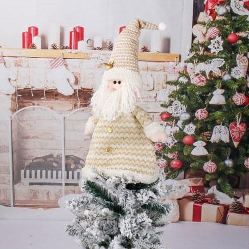 50LB Christmas Tree Topper Cover Santa Claus Snowman Ornaments Home Holiday New Year Xmas Party Decorations