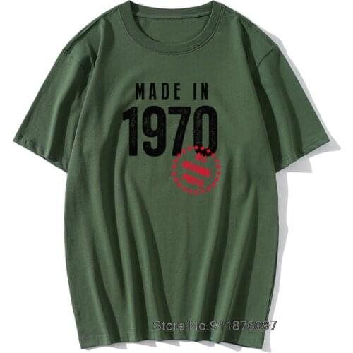 Made In 1970 T Shirt Born 51th Birthday Vintage 100% Cotton O-Neck T-Shirts Man Friend Husband Father Cool Clothes Print Gift