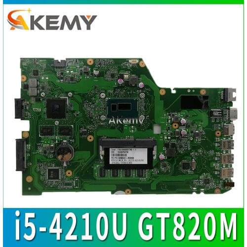 X751LD Motherboard i5-4210U GT820M for ASUS R752L R752LD R752LN X751LN Laptop motherboard X751LD Mainboard X751LD Motherboard