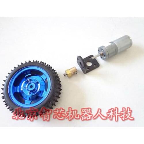 1set Gear Motor Kit 6v 180Rpm DC Gear Motor + 25mm Motor Mounting Bracket + 4mm Coupling + 85mm Car Wheel, Matching Screws
