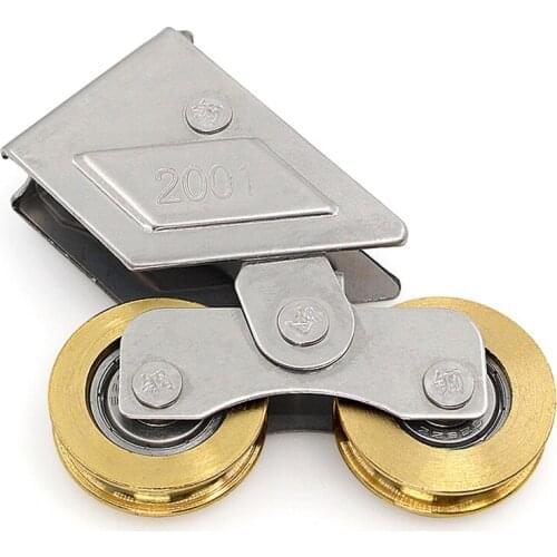 2001-Type Sliding Door Plastic Steel Window Pulley Aluminum Alloy Brass Wheel Muted Roller House Hardware