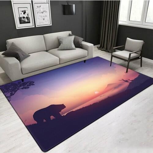 3D Nordic colorful trend living room bedroom rug bedside rectangle creative oil paint carpet Kids room floor mat home decor