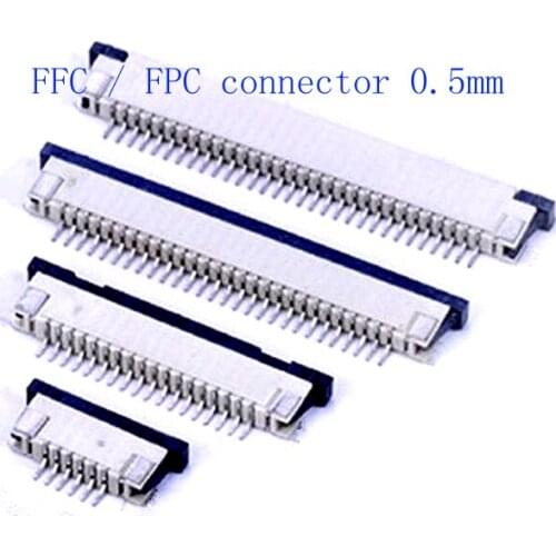 460pcs FFC / FPC connector 0.5mm Kits each size 20pcs 4Pin 5 6 7 8 10 12 14 to 60P Drawer Type Ribbon Flat Connector Top Contact