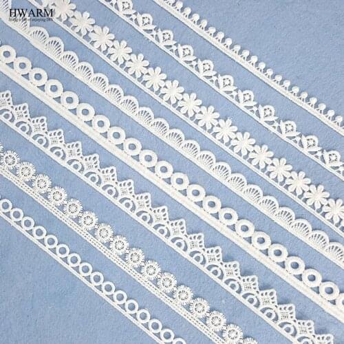 50yard White lace fabric ribbon trim wedding decoration New Water-soluble Embroidery Milk Silk Lace Exquisite Spot diy lace
