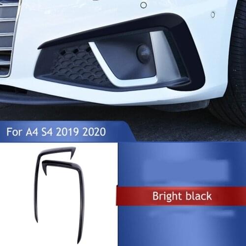 Car Front Bumper Spoiler Air Knife Fog Lamp Cover For- A4 A4L 2019