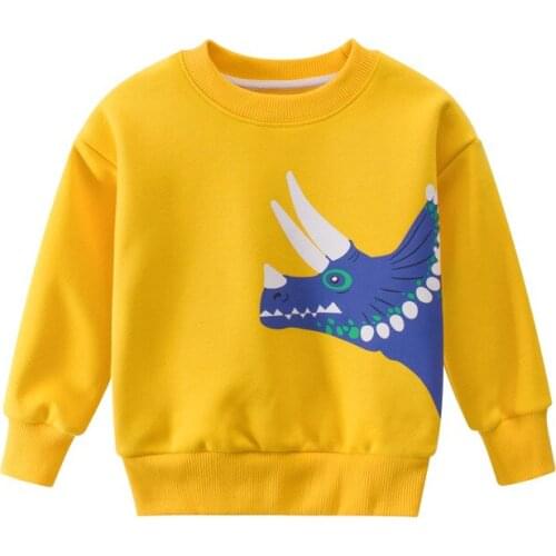 Bambino New Warm Winter Children Tops Fleece Dinosaur Sweatshirts Clothes 2-9Years Little Boys Clothing Baby Costume
