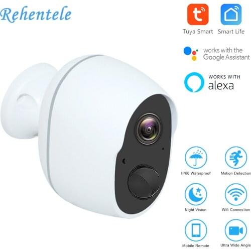 Tuya 2MP Wireless WiFi Surveillance Camera Waterproof Smart IP Camera WiFi Outdoor Battery Night Vision Security CCTV