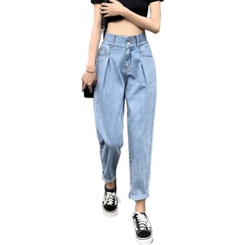 Jeans Woman 2021 Loose Casual Harem Pants boyfriends Mom Jeans Streetwear Denim Pants Women Ankle Length Slouchy Jeans Femme