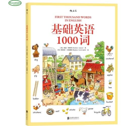 New Hot Frist Thousand Words In English Picture Books Children Words Book Bilingual vocabulary Book for baby kids gift